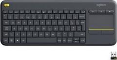 Logitech K400+ with Touchpad, Connected to TV, Customizable Multi Media Keys Wireless Laptop Keyboard
