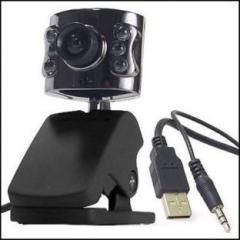 M Mod Con 6 LED Lights Driverless Camera for Computer/Laptop Webcam (with Mic)