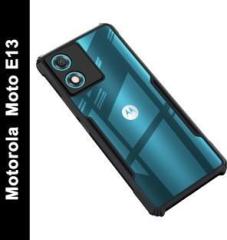 Micvir Back Cover for Motorola E13 (Transparent, Camera Bump Protector, Pack of: 1)