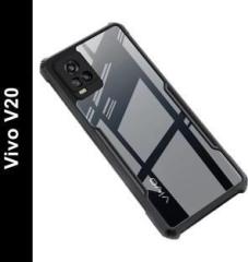 Micvir Back Cover for Vivo V20 (Transparent, Camera Bump Protector, Pack of: 1)