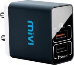 Mivi Quick Charge Dual Port Wall adapter Mobile Charger