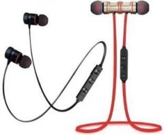 N2b MAGNET Black & Red Pack of 2 Bluetooth Headset (In the Ear)