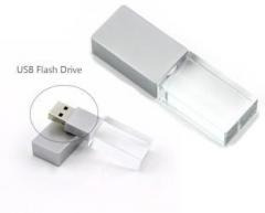 Nexshop Tone Crystal with Metal finish blue LED USB Flash Drive 8 GB Pen Drive