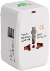 Online Planet Upgraded Worldwide Universal Travel Adapter with Built in Dual USB Worldwide Adaptor