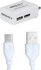 Orbatt 2.5A Fast Charger With Cable Mobile Charger (Cable Included)