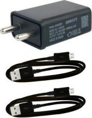 Orbatt 2.5A Fast Charger With Two Charge & Sync Usb Cables Mobile Charger (Cable Included)