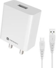Portronics 12 W 2.4 A Mobile Adapto 31 C Charger with Detachable Cable (Cable Included)