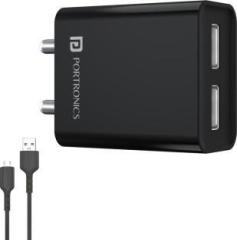 Portronics 12 W Quick Charge 2.4 A Multiport Mobile ADAPTO 66 Charger with Detachable Cable (Cable Included)