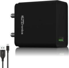Portronics 18 W Quick Charge 3 A Mobile Charger with Detachable Cable (Cable Included)