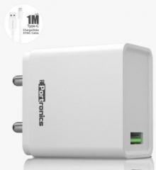 Portronics POR 1104 ADAPTO ONE 18 W 3 A Mobile Charger with Detachable Cable (Cable Included)