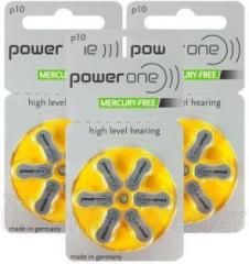 Power One Pack of 18 Hearing Aid P10 PR70 BTE Compatible Genuine Product Battery