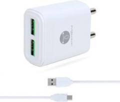 Remembrand Blaze 300 2.4 A Multiport Mobile Charger with Detachable Cable (Cable Included)