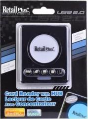 Retailplus RC MCHU COMBO1 All in One USB 2.0 Card Reader w/3 Port USB 2.0 Hub Card Reader