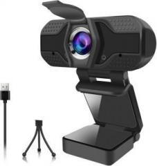 Rfv1 HD Webcam with Microphone HD 1080P Web Camera for Video Calling Conferencing Recording PC Laptop Desktop USB Webcams Play and Plug Device No Software Installation with Flexible Tripod Webcam