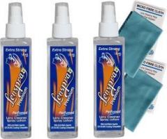 Rinsol Lenspray Premium Pack Of 3 x 50ml with Free 2 Micro Fibre Cleaning Cloths for Computers, Laptops