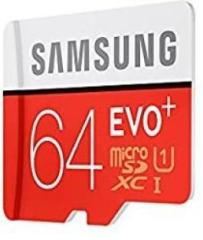 Samsung EVO Plus 64 GB MicroSDXC Class 10 100 MB/s Memory Card (With Adapter)