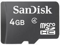 Sandisk 4 GB MicroSDHC Class 4 Memory Card (With Adapter)