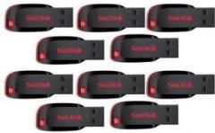 Sandisk Cruzer Blade Pack of 10 Pieces 16 GB Pen Drive