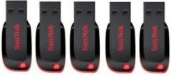 Sandisk Cruzer Blade Pack of 5 Pieces 16 GB Pen Drive