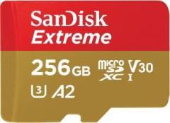 Sandisk Extreme 256 GB MicroSD Card Class 10 190 MB/s Memory Card