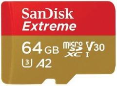 Sandisk Extreme 64 GB MicroSDXC UHS Class 3 160 MB/s Memory Card (With Adapter)