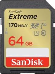 Sandisk Extreme SDXC UHS 1 64 GB SDXC Class 10 170 MB/s Memory Card