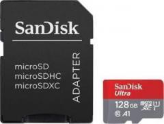 Sandisk ULTRA 128 GB MicroSD Card Class 10 100 Memory Card (With Adapter)