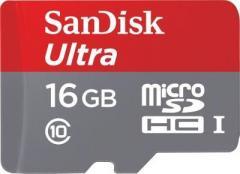 Sandisk Ultra 16 GB MicroSDHC Class 10 80 MB/s Memory Card (With Adapter)