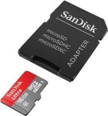 Sandisk Ultra 16 GB MicroSDHC UHS Class 1 48 MB/s Memory Card (With Adapter)