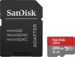 Sandisk Ultra 200 GB MicroSDXC Class 10 100 MB/s Memory Card (With Adapter)