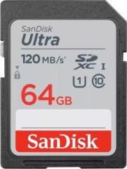 Sandisk Ultra 64 GB SDXC Class 10 120 MB/s Memory Card
