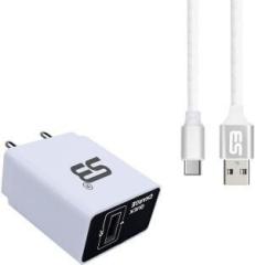 Sb Wall Charger 18W with Type C Cable Charging Adapter Travel Fast PWR.STC 004 18 W 3.4 A Mobile Charger with Detachable Cable (Cable Included)