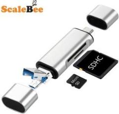 Scalebee Type C OTG, 3 in 1 USB 3.0, MicroSD, SD, SDXC & SDHC Card All In One Card Reader