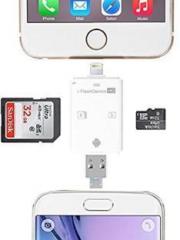 Sec i Flash Device HD TF & SD Memory Card Reader Adapter USB 8 Pin Memory Stick Card Reader