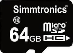 Simmtronics HI SPEED 64 GB MicroSDHC Class 10 90 MB/s Memory Card