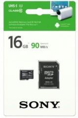 Sony SR 16UY3A 16 GB MicroSD Card Class 10 90 MB/s Memory