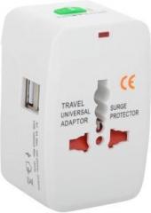 Spincart Universal Adapter Worldwide Travel Adapter with Built in Dual USB Charger Ports Worldwide Adaptor