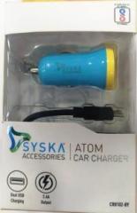 Syska 2.4 Amp Turbo Car Charger (With USB Cable)