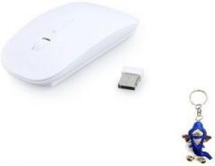 Terabyte White Ultra Sleek Slim 2.4 Ghz Nano Receiver for PC Laptop Wireless Optical Mouse (USB)