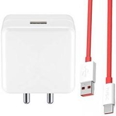 Ultrarap 30 W 6 A Mobile 33W DASH/WARP/VOOC Adapter with Type C Cable For Realme Narzo 30 Pro/OnePlus 5T Charger (Cable Included)