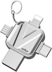 Verilux Pendrive 128GB 4 in 1 Flash Drive with Light ning, Micro USB, USB A 128 GB Pen Drive