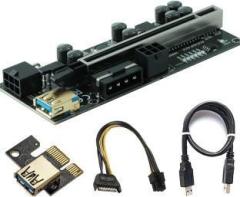 Verilux VER009C Plus PCIE Riser, PCIE Cable 6 Pin 1X to 16X Powered Card Reader