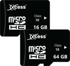 Xccess 16GB+64GB Micro SD, High Speed Memory card Class 10, Smartphones, Tablets & More 16 GB MicroSD Card Class 10 80 MB/s Memory Card