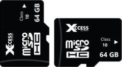 Xccess 64GB Memory Card Pack of 2 64 GB MicroSD Card Class 10 80 MB/s Memory Card