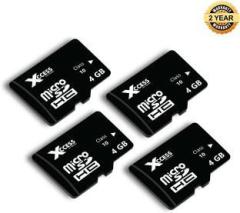 Xccess Xcces 4GB Micro Sd Card Pack of 4 GB MicroSD Card Class 10 40 MB/s Memory Card