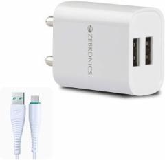 Zebronics 12 W Qualcomm 3.0 2.1 A Multiport Mobile Charger with Detachable Cable (Cable Included)
