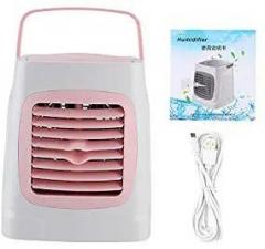 Air Cooler, Cooling Fan, LED Light 3 Gear Speeds Desktop For Office Home (Cherry Blossom Powder, Insect)