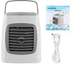 Air Cooler, Hangable Desktop Air Cooler Fan, Multifunction LED Light 3 Gear Speeds For Home Office Summer Cooling Fan Humidifier (Classic Grey, Insect)