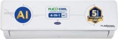 Carrier 1 Ton 3 Star 12K ESTER EXi+ INVERTER R32 AC_CAI12ER3R33F0 Convertible 4 in 1 Cooling 2023 Model AI Flexicool Inverter Dual Filtration with HD & PM 2.5 Filter Split AC (Copper Condenser, White)