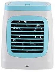 Kportable Air Circulator Conditioner Fan, USB Mini Personal Humidifier And Purifier Desktop Cooling Fan With 3 Speeds With LED Colorful Lights For (Sky Blue, Insect)